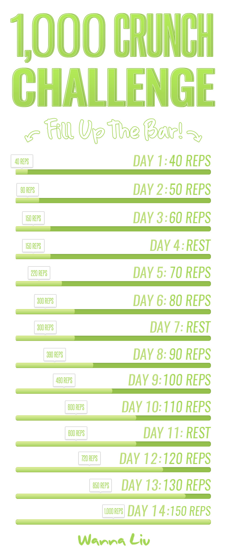 30 day crunch challenge before and after